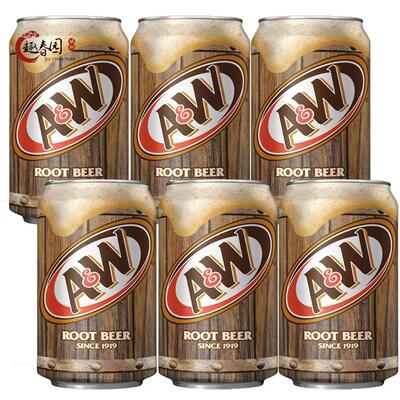 美国进口乐啤露进口碳酸饮料树根啤酒AW ROOT BEER 根汁汽水