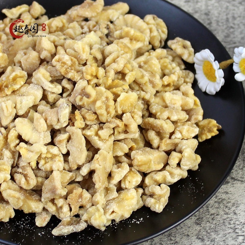 去皮核桃仁碎仁500g原味脱皮去衣熟核桃肉熟料散装五仁月饼原材料