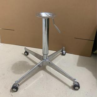 十字桌脚可升降滑轮脚可移动办公桌脚金属台脚升降支架不锈钢桌腿
