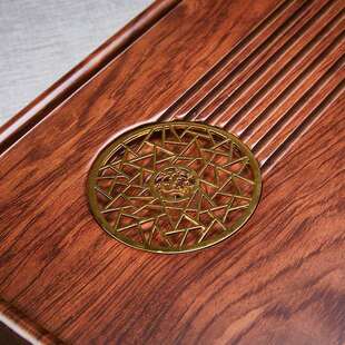 新款花梨木茶盘家用排水新中式大小号仿原木客厅仿实木茶台茶具