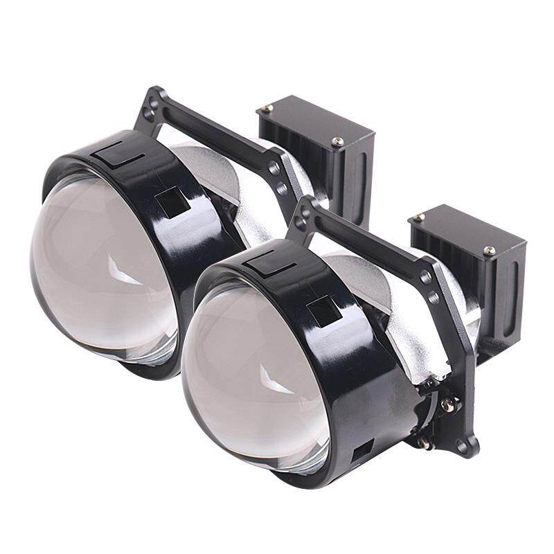 三为车灯五福临门3寸LED双光透镜大灯55瓦6000k双芯双杯LED大灯