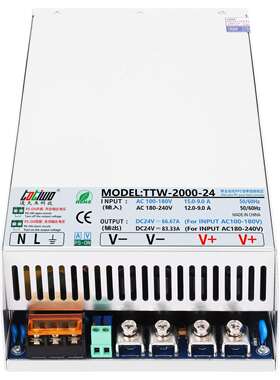 100-240VAC功率因数校正PFC功能DC115V120V125V1800W2000W电源