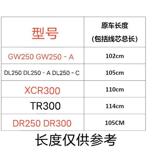 TR300 XCR300 300 250 DL250加装码改装手把加长离合线