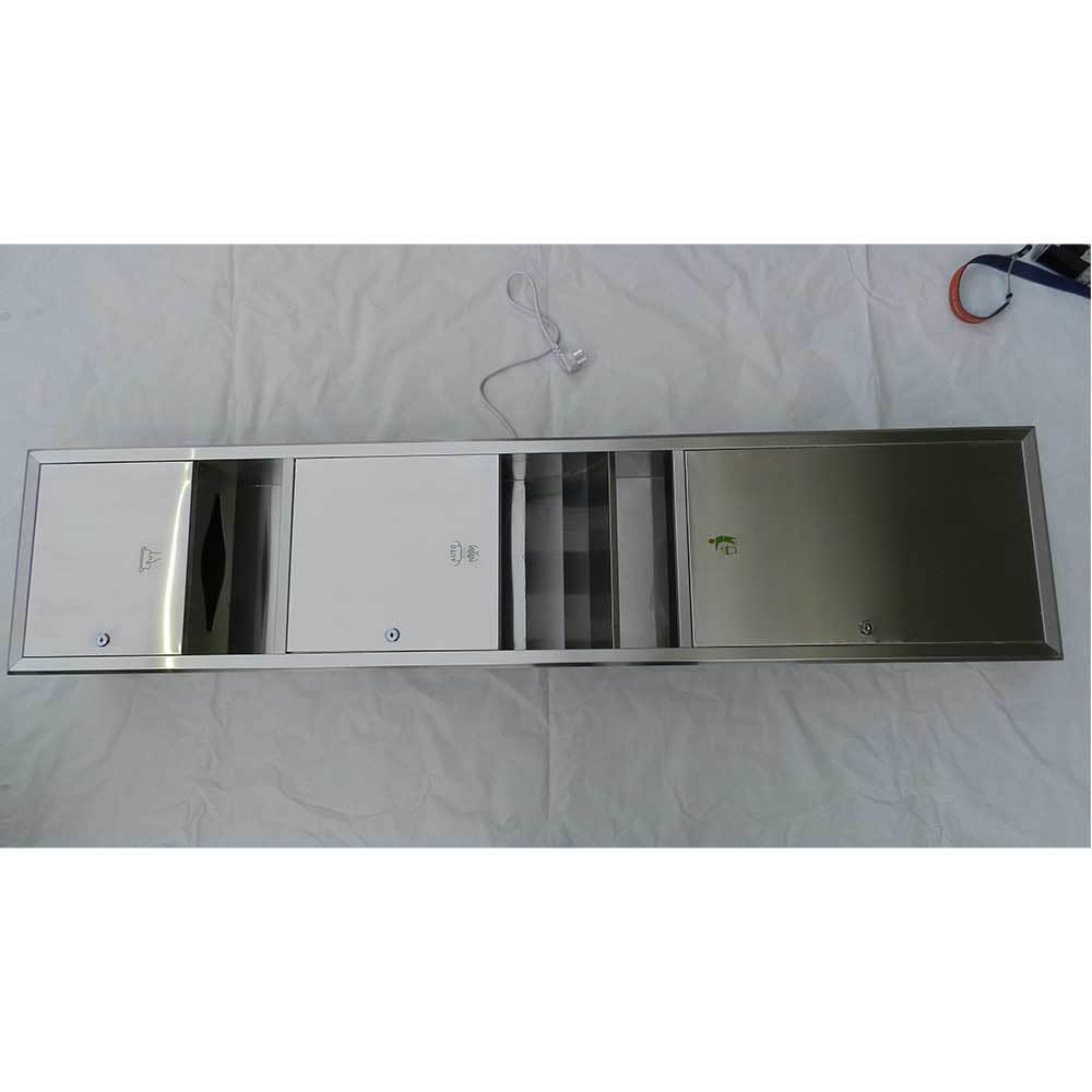 三合一不锈钢抽纸柜 多用途工程抽手纸柜带垃圾桶