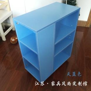 移动书架儿童书架小型落地柜储物柜收纳架带轮置物架沙发边