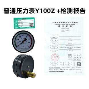 压力表带检测空压机储气罐压力表Y100Y60Z耐震计量局检定报告校准