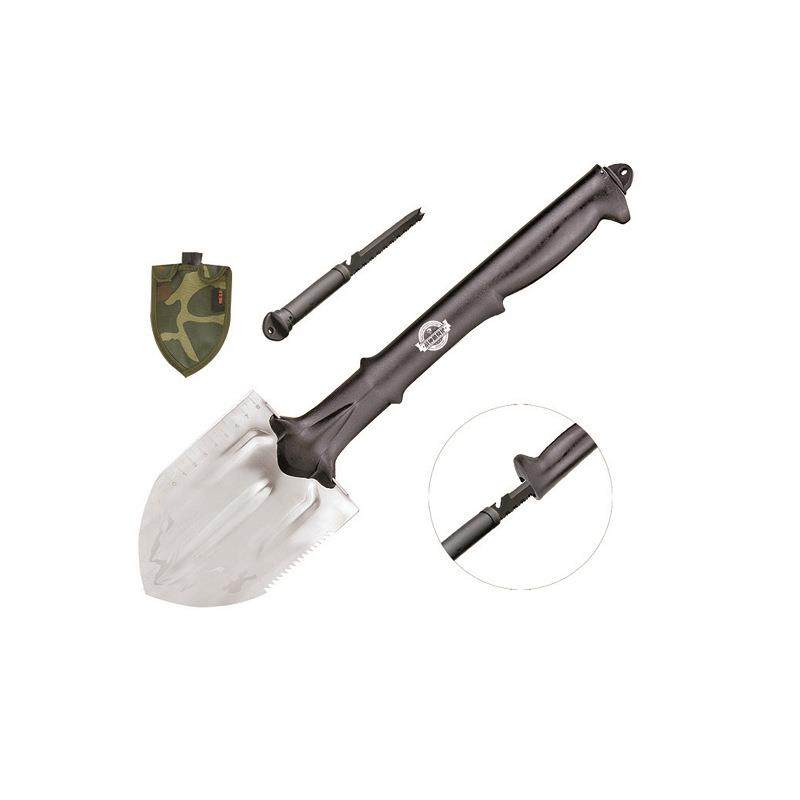 多功能折叠铲户外野营露营钓鱼工兵铲锹不锈钢战术铲尼龙手柄