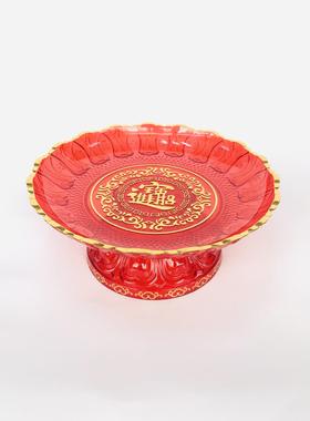 七寸百財高脚盘 贡盘水果碟 佛具用品 源头厂家直批东恒DH-1502