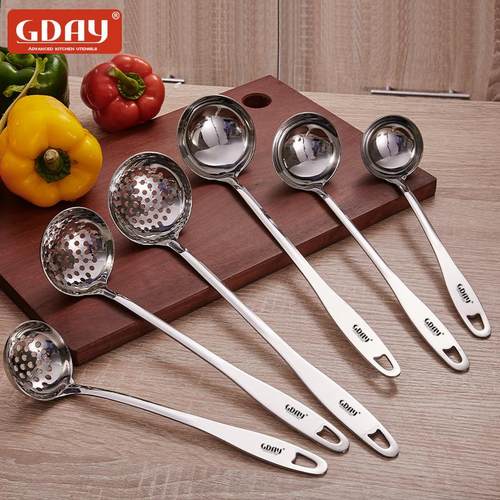 6cm7cm8cm 304 201不锈钢汤壳加厚款长柄漏勺汤漏火锅勺汤勺