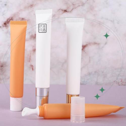 源头工厂现货 唇膏软管包材 化妆品软管包装 20g白色橙色按摩头管