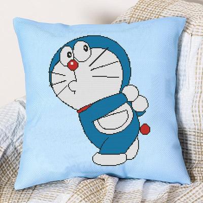 xyt十字绣2023新款线绣手工客厅多啦A梦家用刺绣十字绣抱枕套自己