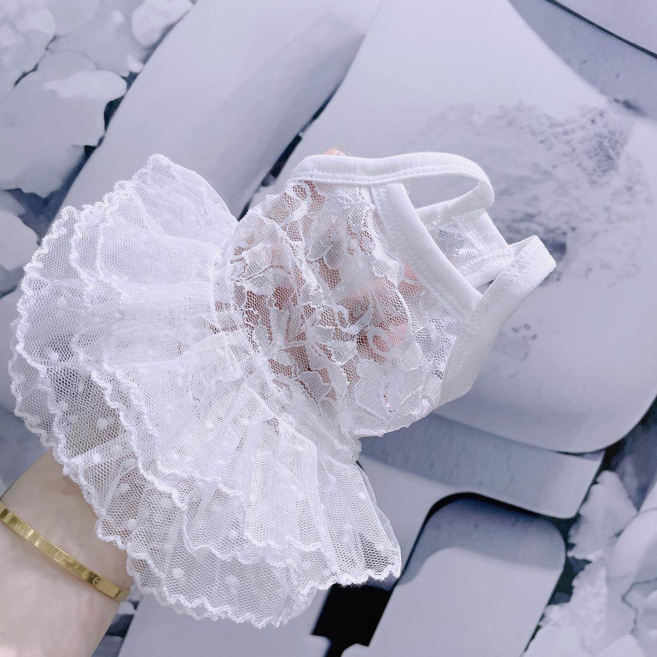 小体狗狗白色蕾丝婚纱裙马尔济斯宠物服饰弹力吊带白纱裙蓬蓬裙