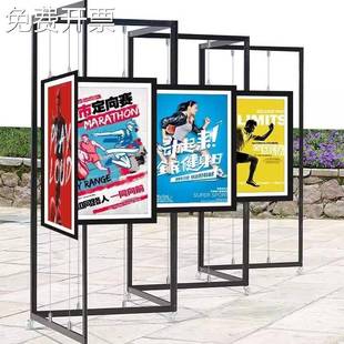 画展展示架移动书法作品折叠书画展架美术海报挂画落地八棱柱展板