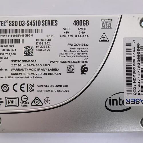 议价S4510 480G固态 SSDSC2KB480G8