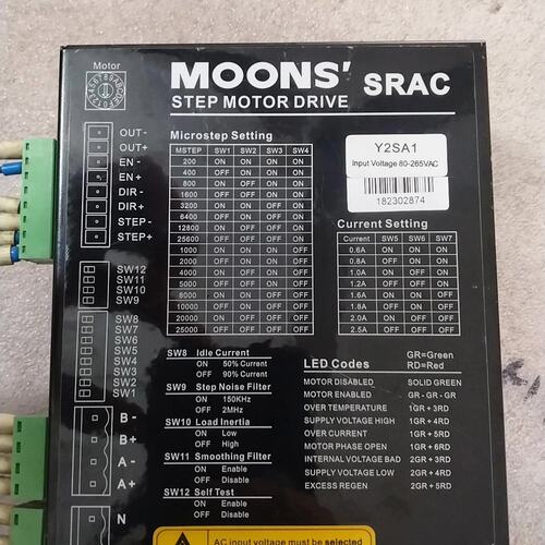 议价MOONS 鸣志步进驱动器 SRAC2 Y2SA1