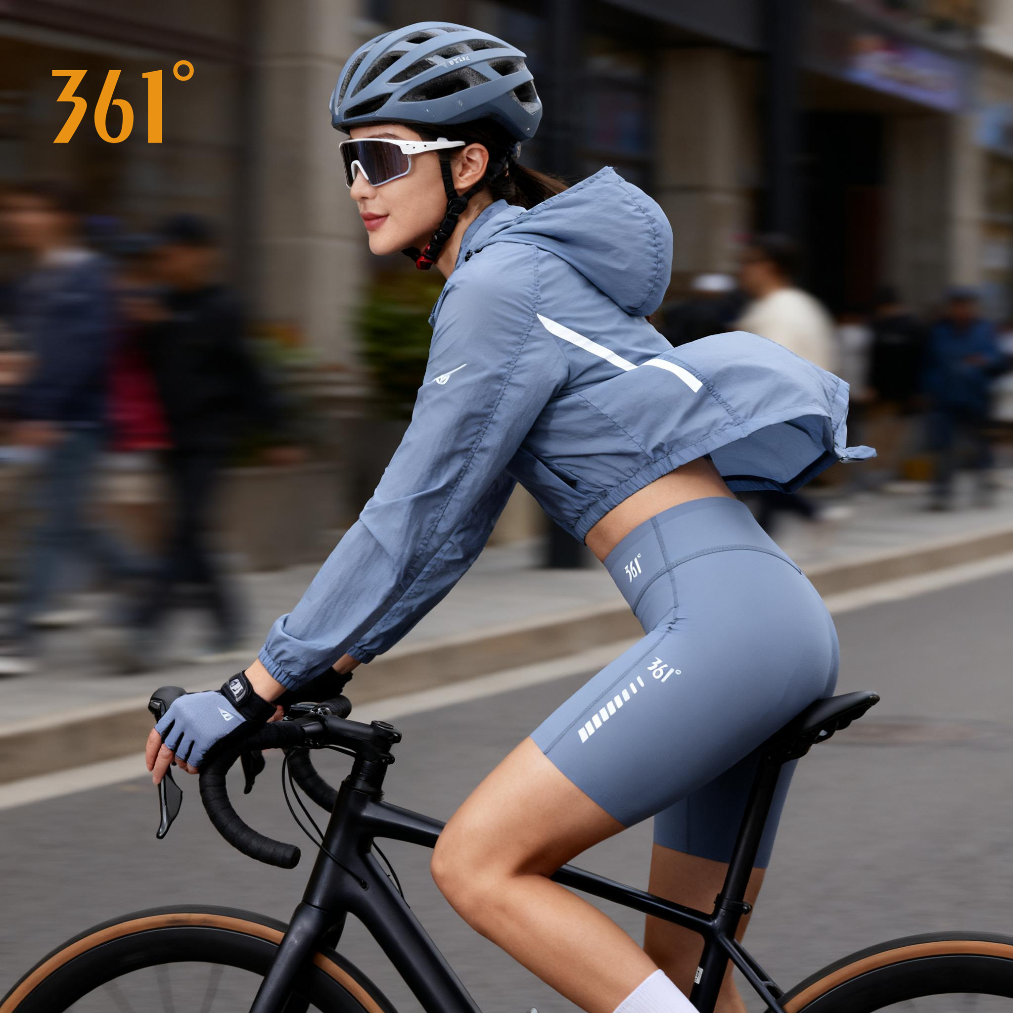 361度女士瑜伽裤自行车骑行裤无痕屁垫夏速干透气跑步运动短裤潮