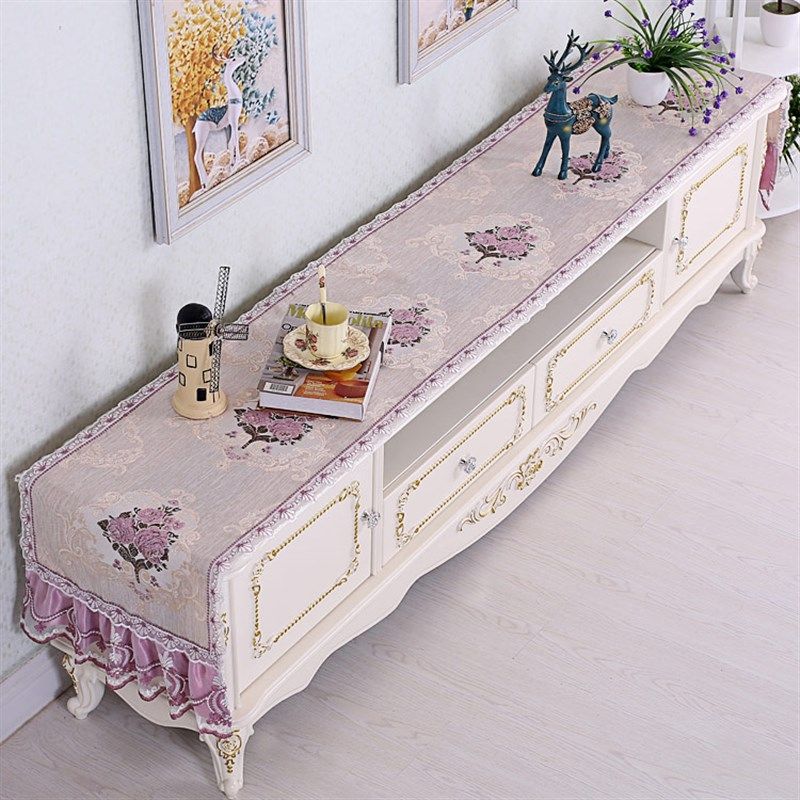 茶几电视柜桌布布艺m电视柜布盖布套罩垫防尘罩蕾丝长方形客厅欧,居家布艺,桌布,淘宝优惠券,粉丝福利购,淘宝优惠卷