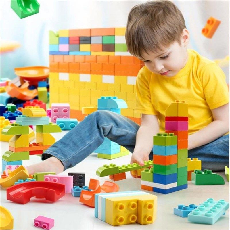 儿童大颗粒积木玩k具益智拼装滑道diy拼图3到6岁男孩智力开发2女,玩具/童车/益智/积木/模型,普通塑料积木,淘宝优惠券,粉丝福利购,淘宝优惠卷