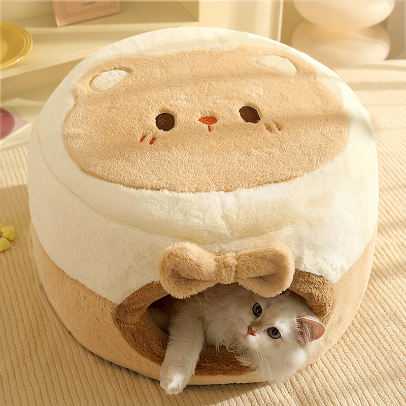 猫窝冬天保暖封j闭式安全感猫咪躲避屋超级大猫睡袋冬季猫屋猫房