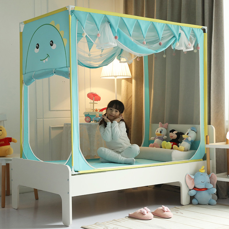 儿童床蚊帐蒙古包婴儿幼儿园全z底防摔宝宝拼接床小床男孩女孩公