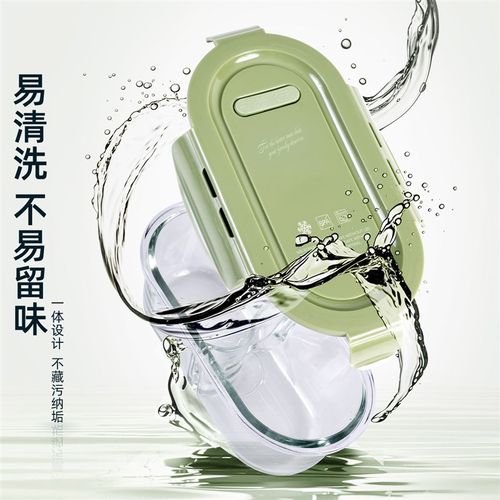 玻璃饭盒上班族带饭微波炉加热专用餐盒分隔定R量保鲜碗水果便当