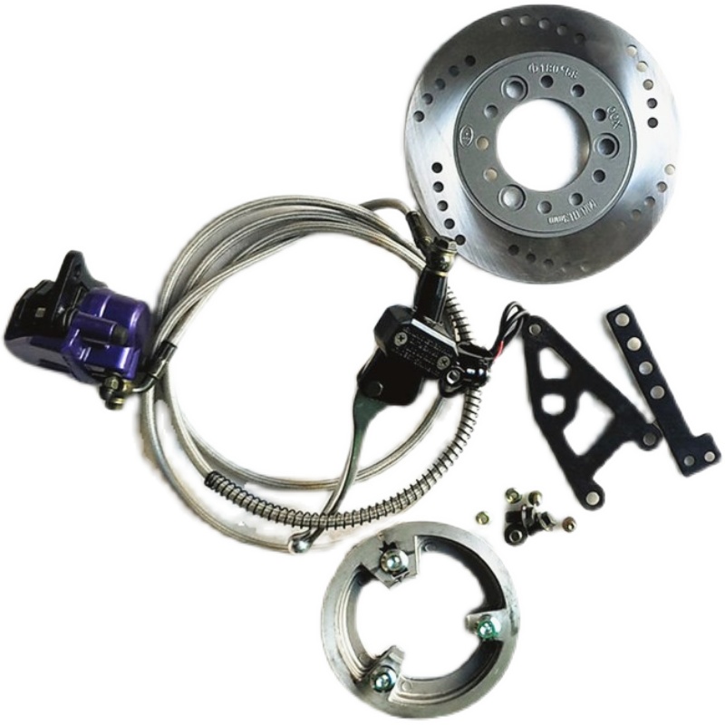 电动车鼓刹改碟刹总成套装110鼓改F碟改装后碟刹电摩拉杆涨紧圈