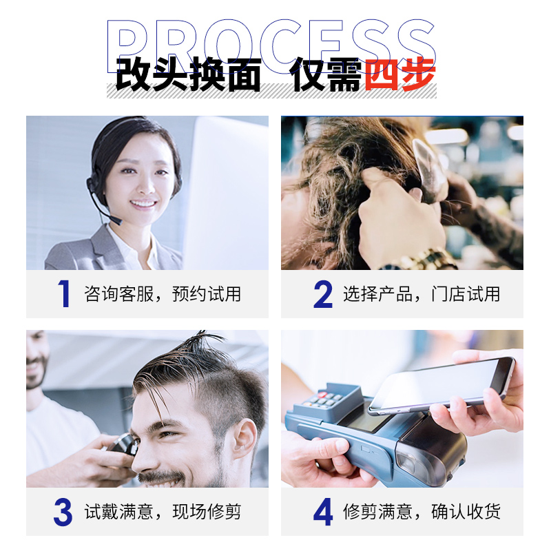 木极客补发假发片男前额头发际线假发贴前额男生R隐形短发韩版帅