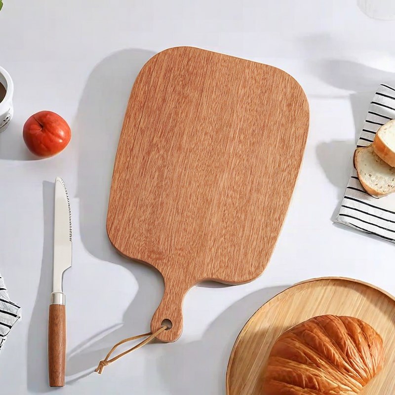 乌檀木实木面包托盘披萨盘辅B食小菜板带宿舍用带手柄水果板