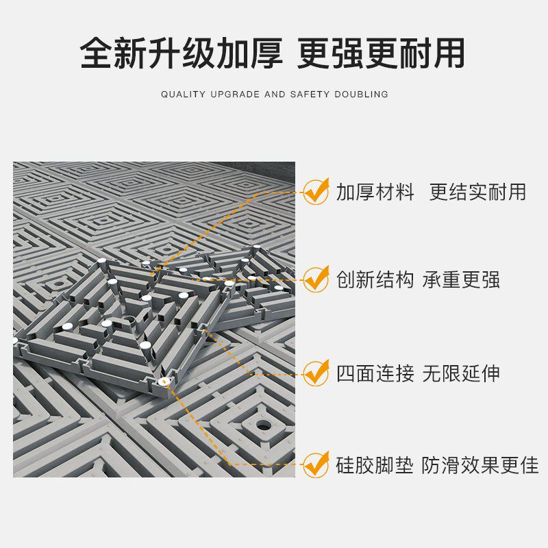 加高浴室防滑地垫增卫生间厕所地面E全铺淋浴房洗澡间专用排水隔
