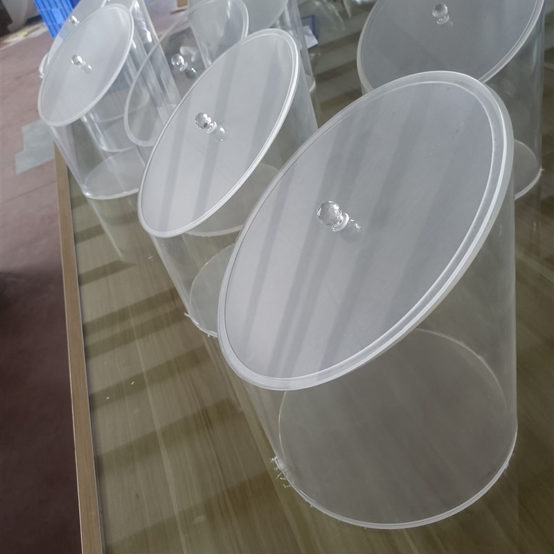 透明亚克力管g有机玻璃空心圆筒水族圆柱形干货桶羽绒收纳桶展示