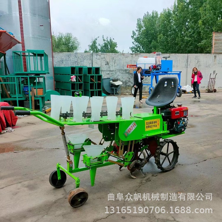 2行自走式秧苗移栽机大棚种植秧苗自动栽苗机西红柿自动栽苗机