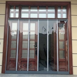 磁吸门帘店铺商用磁性自吸帘子透明软门帘挡风帘 加高款 空调门帘