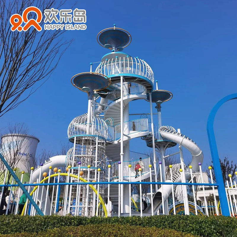 大型不锈钢滑梯户外游乐设备小区公园儿童组合滑梯厂家无动力设施