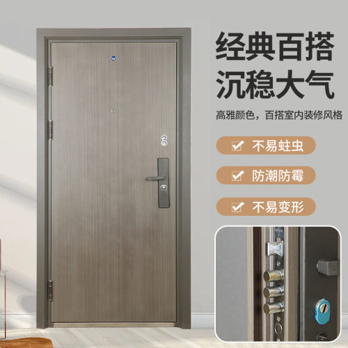 厂家 家用安全入户门出租房室内带猫眼防盗门防火隔音出租房门