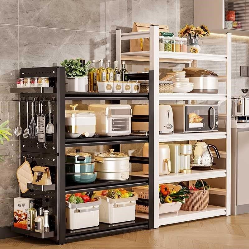 微多层厨房落地置物架波炉烤箱收纳架家用碗碟锅架储物架钢制货架,厨房/烹饪用具,微波炉置物架,淘宝优惠券,粉丝福利购,淘宝优惠卷