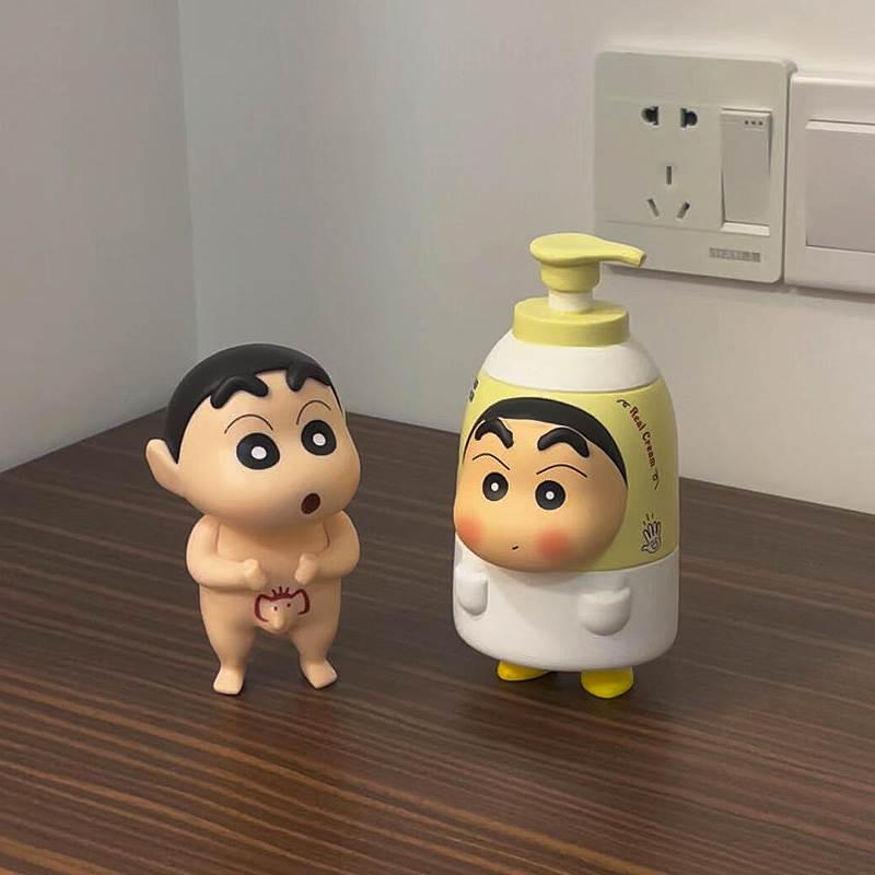 蜡笔小新洗洁精按压器厨房洗涤剂打泡器皂液气泡收纳盒创意按压瓶