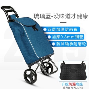 买菜车小拉车家用布袋老年人购物拉杆轮子手推车网红轻便携折叠篮