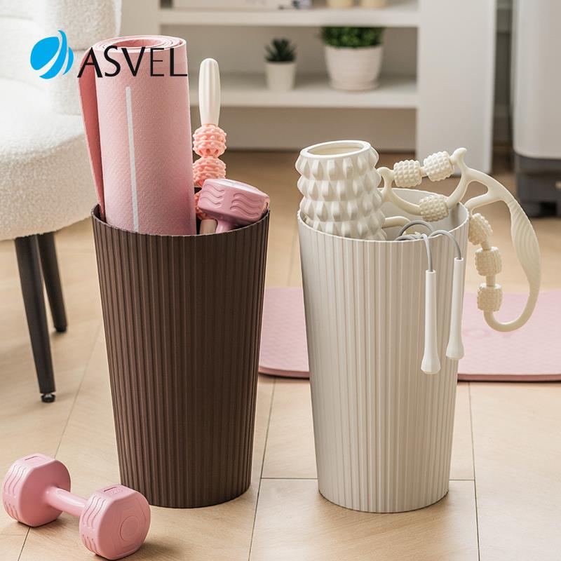 瑜珈垫收纳筐日本asvel健身运动器材收纳篮筒家用工具用品置物架