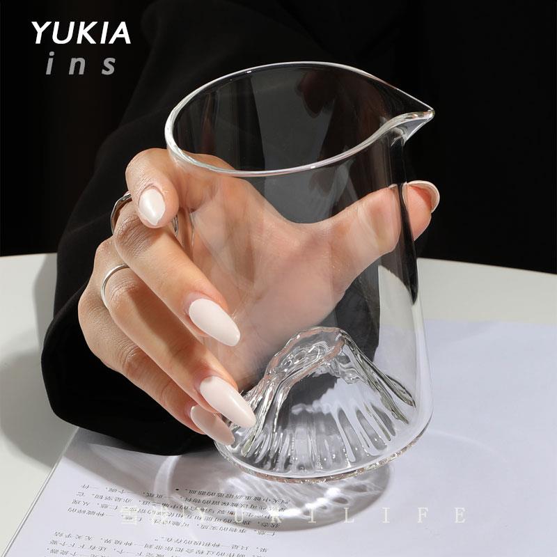 {一点一茶一酒 尽在山水间}中古玻璃 日式分酒器分茶器侘寂公道杯
