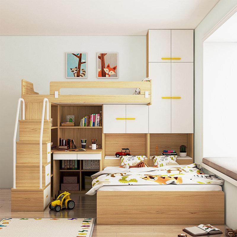 交错式小户型双层床多功能组合定制上下床铺带衣柜书桌儿童子母床,住宅家具,高低/子母床,淘宝优惠券,粉丝福利购,淘宝优惠卷