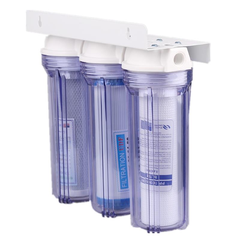 前置过滤器三级滤瓶家用厨房全屋自来水直饮水净水器PP棉活性炭芯
