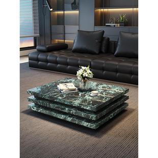 意式极简轻奢现代简约大理石岩板长方形茶几客厅家用大小户型别墅