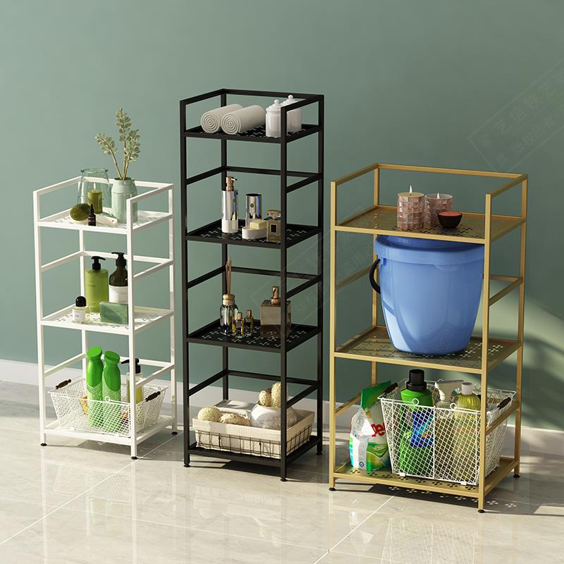 不锈钢化妆室浴室置物架落地式脸盆架厕所洗手间家用多层收纳层架