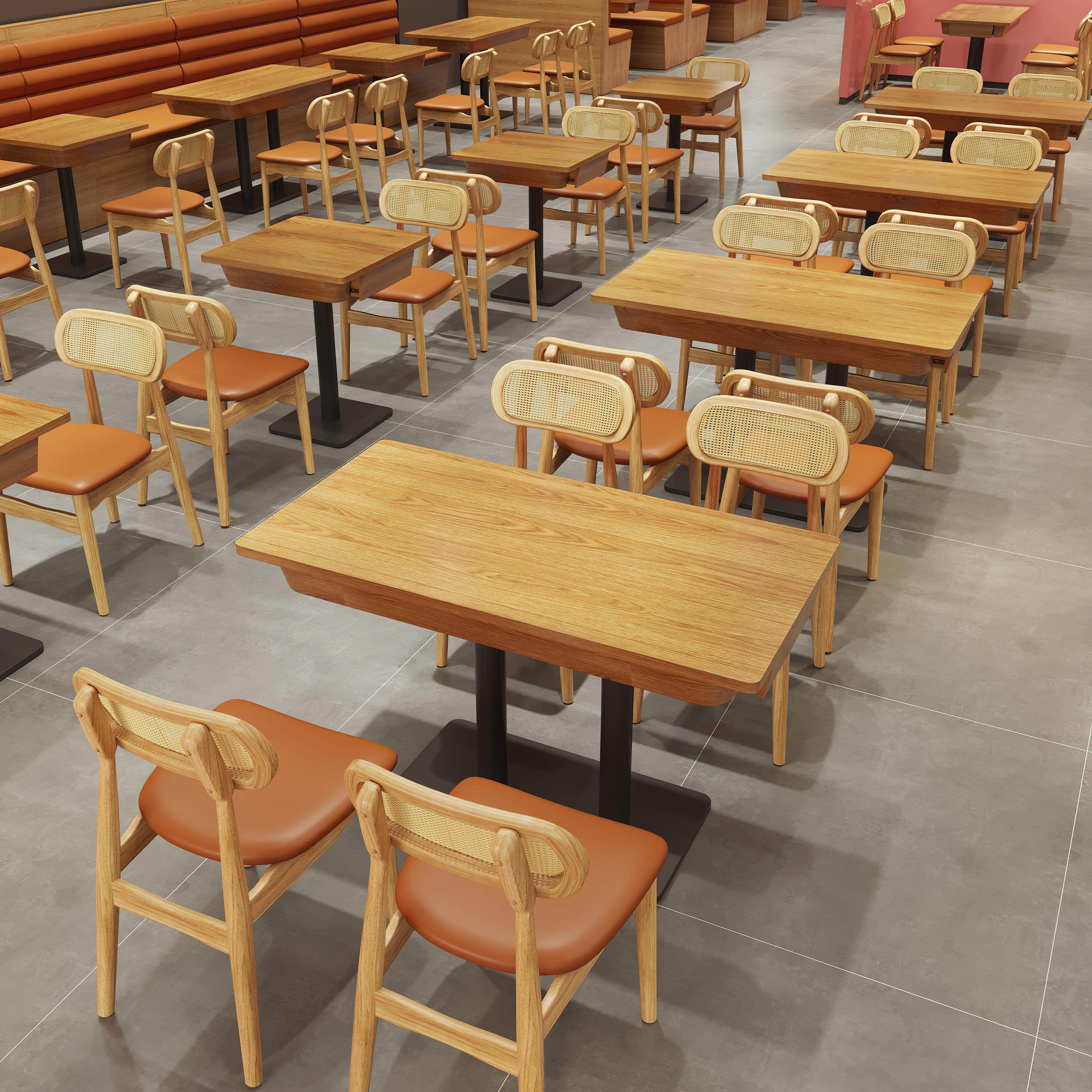 定制实木餐厅桌椅西餐茶餐厅米村餐饮商用藤编桌椅组合饭店餐桌椅,商业/办公家具,商用餐桌/餐台,淘宝优惠券,粉丝福利购,淘宝优惠卷