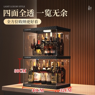 桌面酒柜置物架家用小型迷你精致透明美酒展示柜客厅靠墙小酒架子