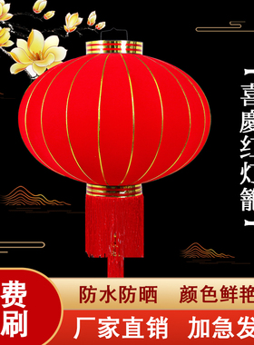2025新款大红灯笼挂饰过年新年阳台大门口一对户外春节装饰吊宫灯