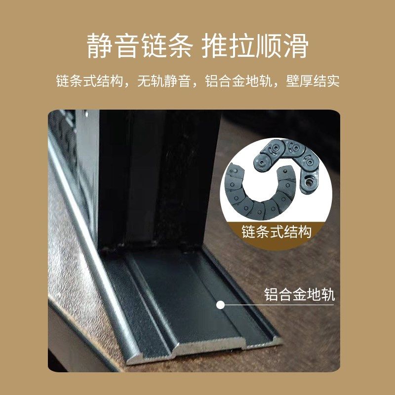 北京定制无轨拆卸易清洗静音纱门静音折叠金刚铝合金推拉防蚊纱窗