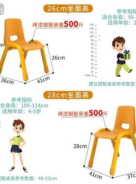 幼儿园椅子靠背儿童桌椅凳塑料加厚早教餐椅小板凳防滑宝宝铁脚椅