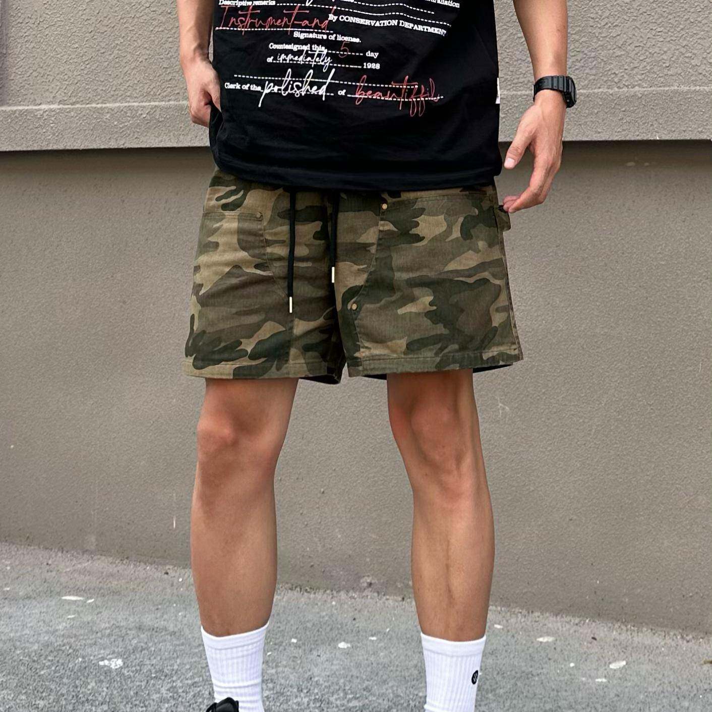 迷彩短裤男款夏宽松五分运动休闲