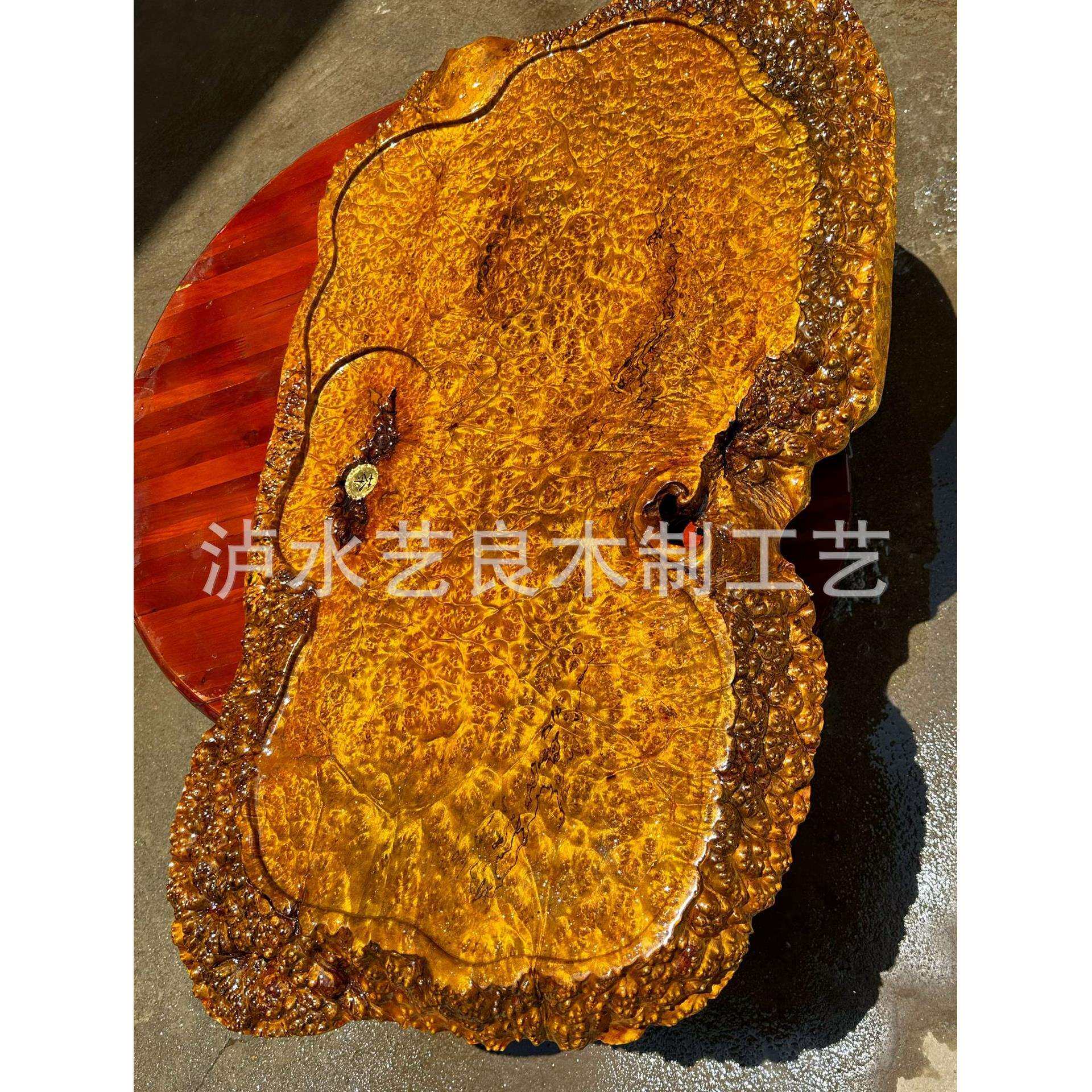 黄金樟木茶盘 山香果木茶盘成品 缅甸直供 茶盘茶台茶海茶具实木